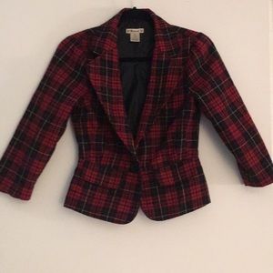 Tartan Print Blazer